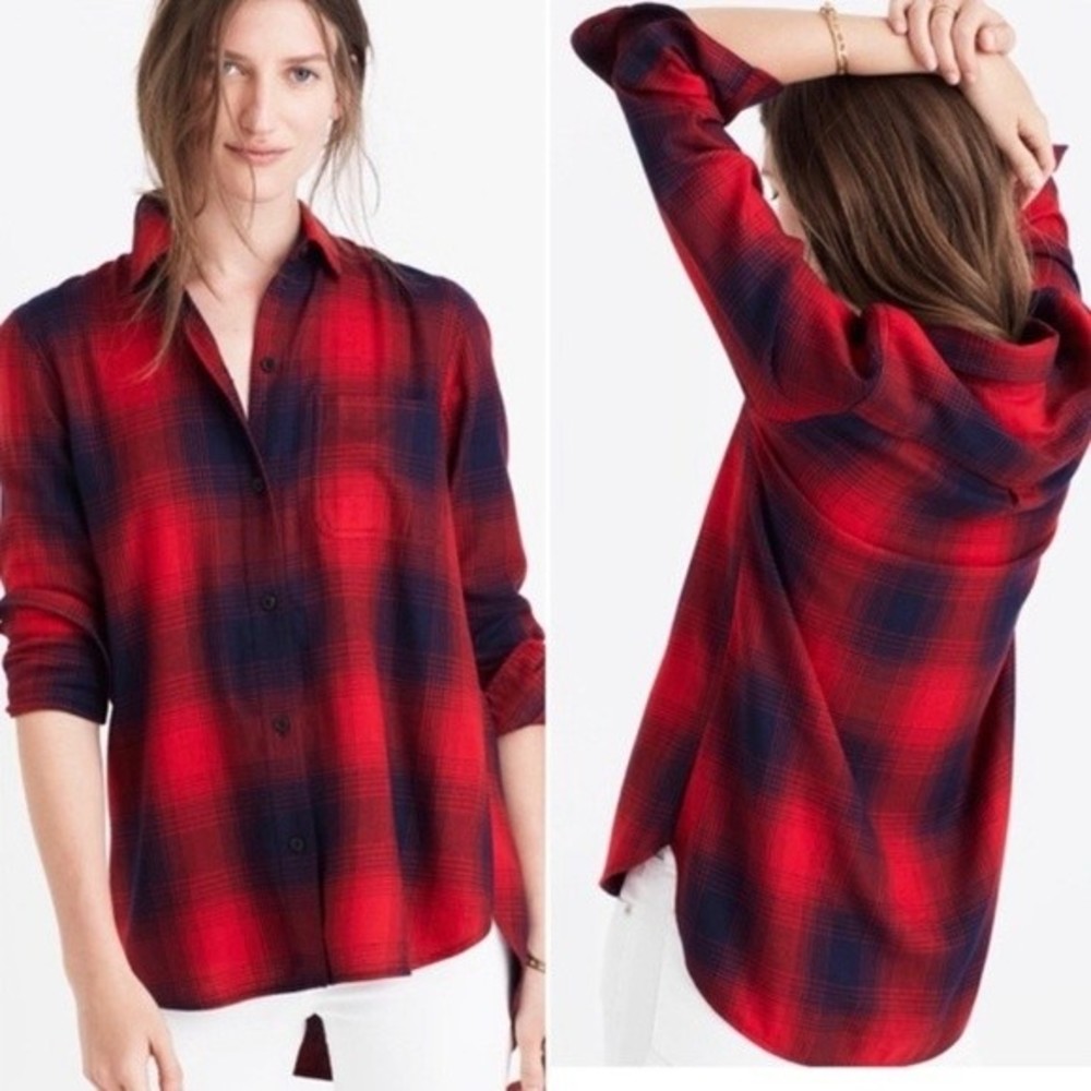 Madewell Classic Ex-Boyfriend Flannel Shirt, Small